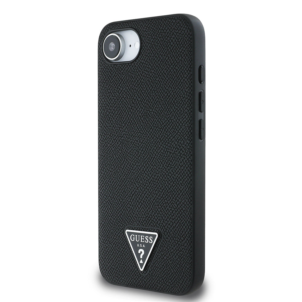 Guess iPhone 16E Orjinal Lisanslı Magsafe Grained Triangle Telefon Kılıfı Guess iPhone 16E Orjinal Lisanslı Magsafe Grained Triangle Telefon Kılıfı